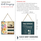 Wooden Wall Hanging | wall Decor for Kitchen | Wall Decoration | Wall Hanger - Square shape Home Decor Items set of 2