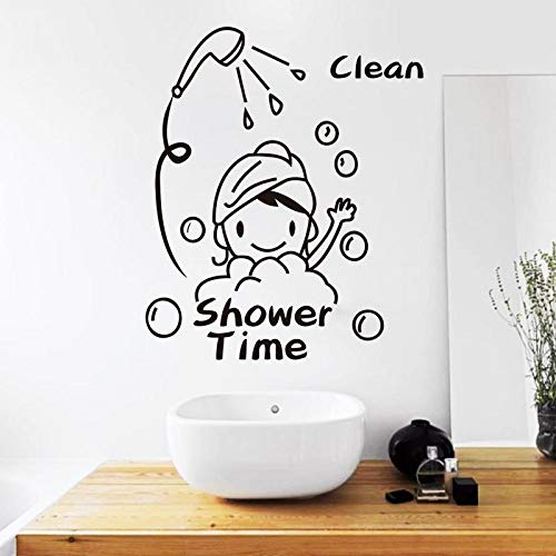 Bathroom Decal Sticker Easy to Removal Background Stylish Bathroom Door Sign|Baby | Nursery Decor| Wall Decor|1 Bathroom Wall
