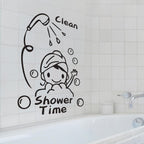 Bathroom Decal Sticker Easy to Removal Background Stylish Bathroom Door Sign|Baby | Nursery Decor| Wall Decor|1 Bathroom Wall