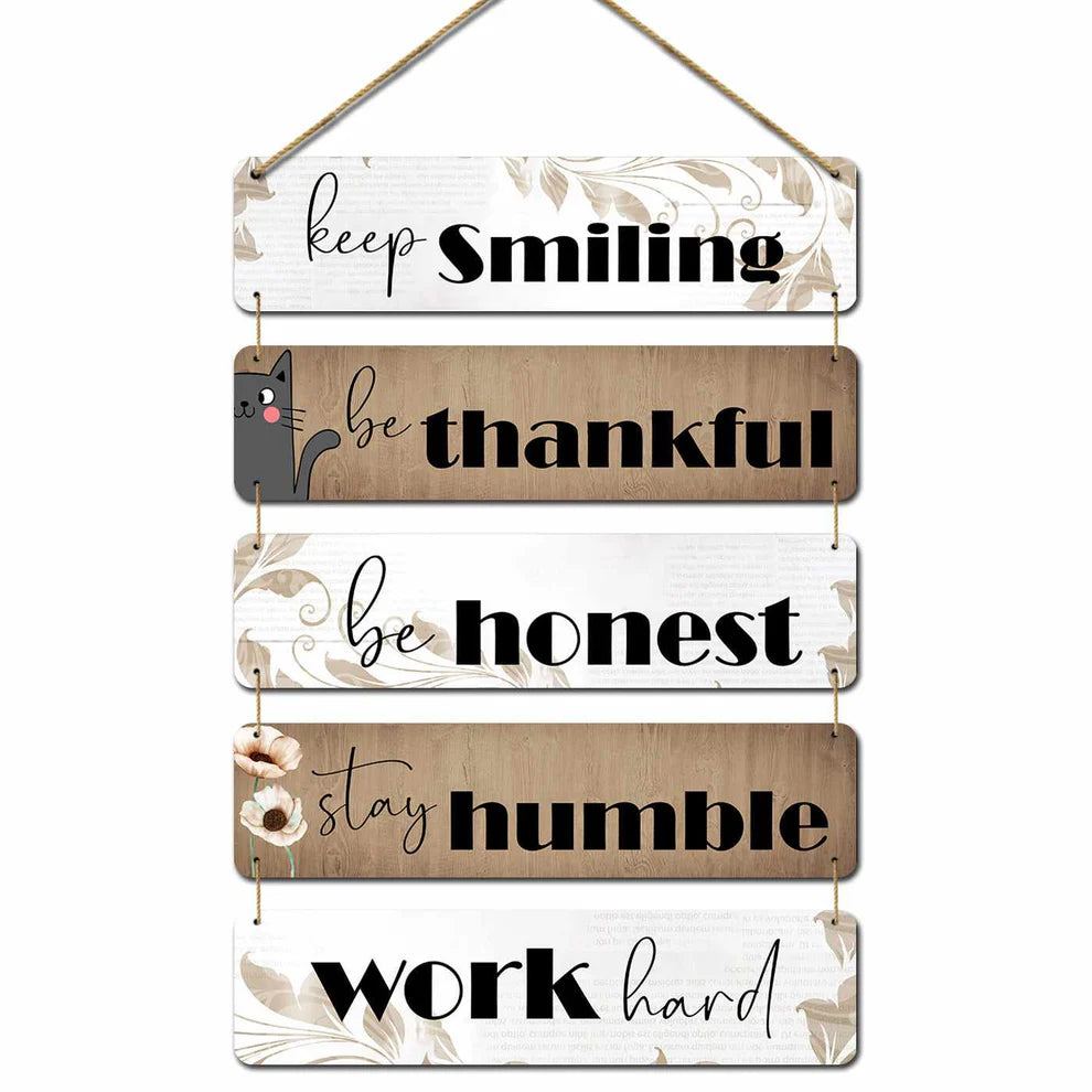Beautiful Quote Wooden Wall Art Hanging Decorative Items for Home | Gifts | Wood Wall Hanger | Decoration for Living Room | Artworks | Modern Decor Items
