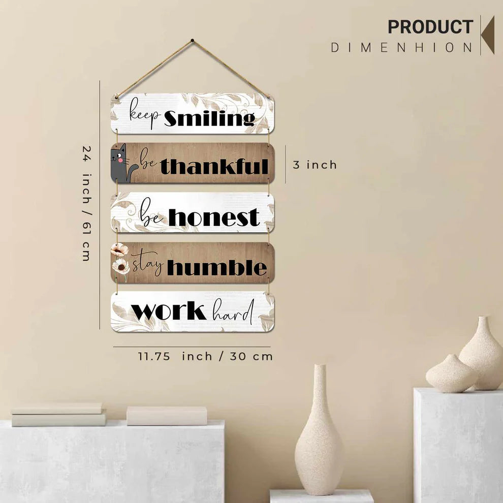 Beautiful Quote Wooden Wall Art Hanging Decorative Items for Home | Gifts | Wood Wall Hanger | Decoration for Living Room | Artworks | Modern Decor Items