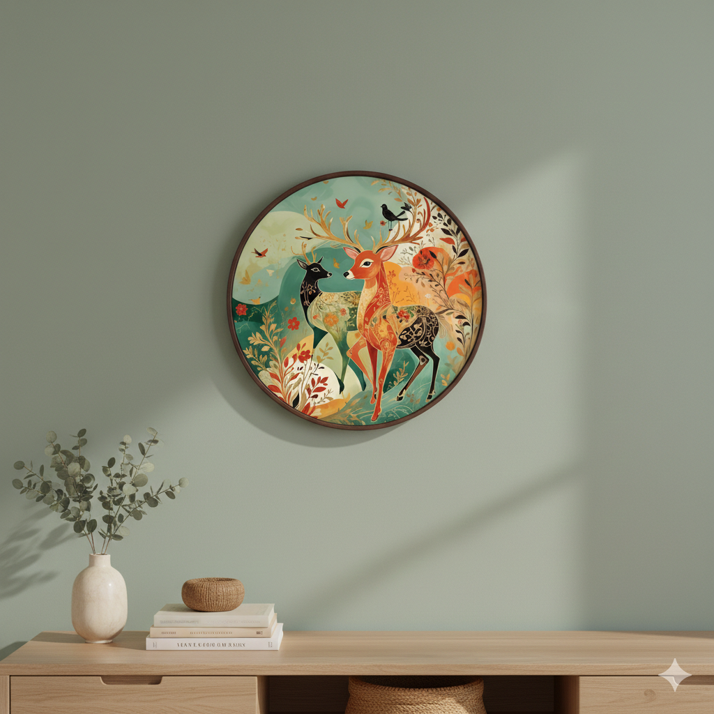 Abstract wall decor closeup detail