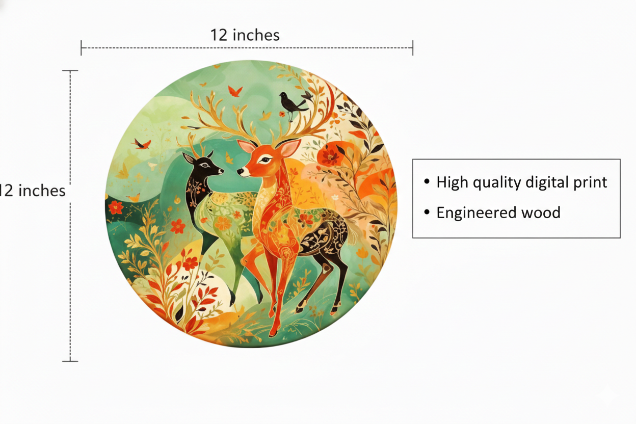 Abstract wall decor size reference