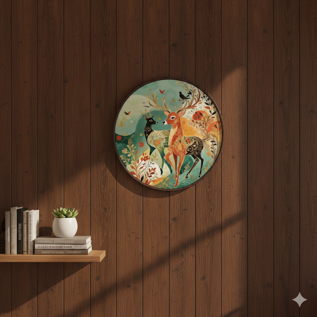 Abstract wall decor displayed in Living room 