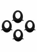 Wooden Wall Shelf Hanging Shelves Oval Shape For Wall Art Home & Office Decor Engineered Wood (Black)