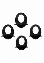 Wooden Wall Shelf Hanging Shelves Oval Shape For Wall Art Home & Office Decor Engineered Wood (Black)