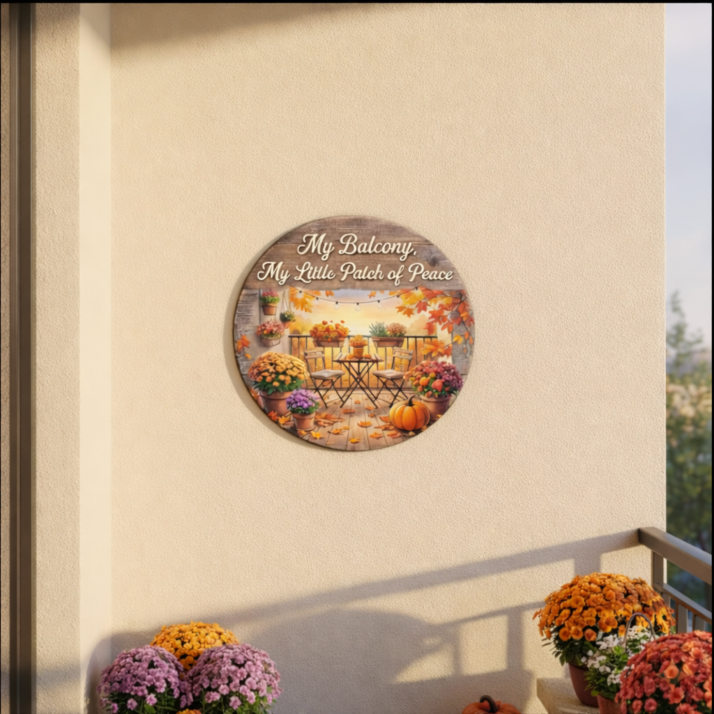 Floral Balcony wall decor displayed in Balcony