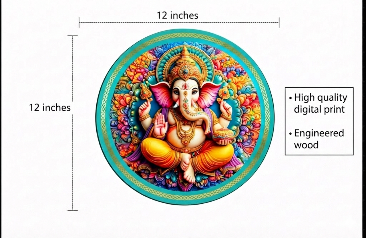 Ganesha wall decor size reference