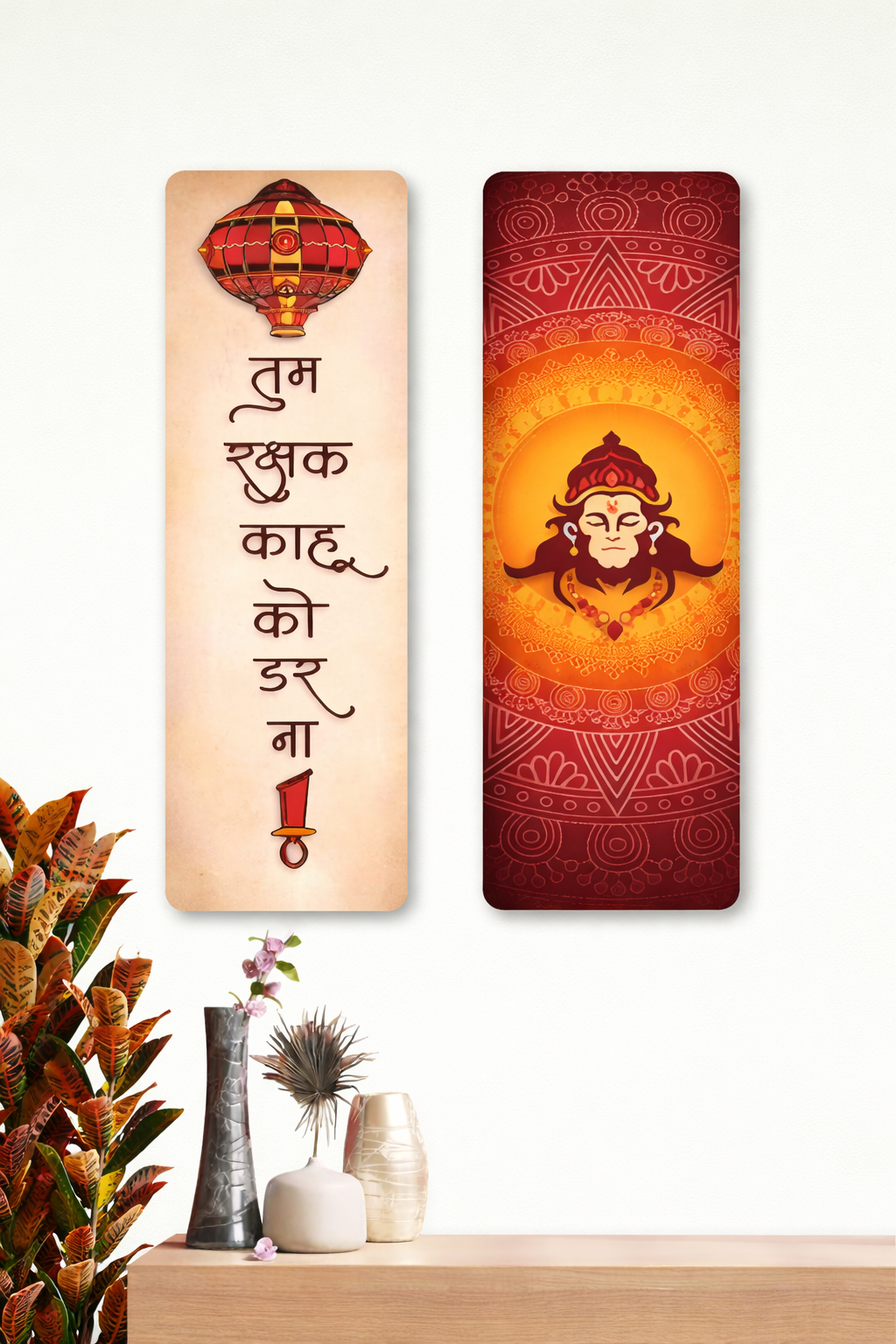 Hanuman wall decor closeup detail