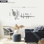 Motivational Quotes Wall Stickers for Home and Office - Inspirational Quotes Wall Decals for Study Room Decor (48 x 96 cm, PVC)