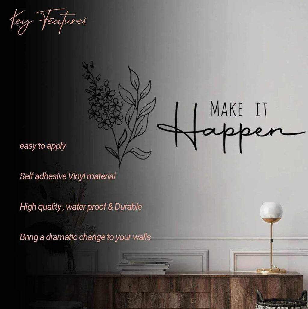 Motivational Quotes Wall Stickers for Home and Office - Inspirational Quotes Wall Decals for Study Room Decor (48 x 96 cm, PVC)