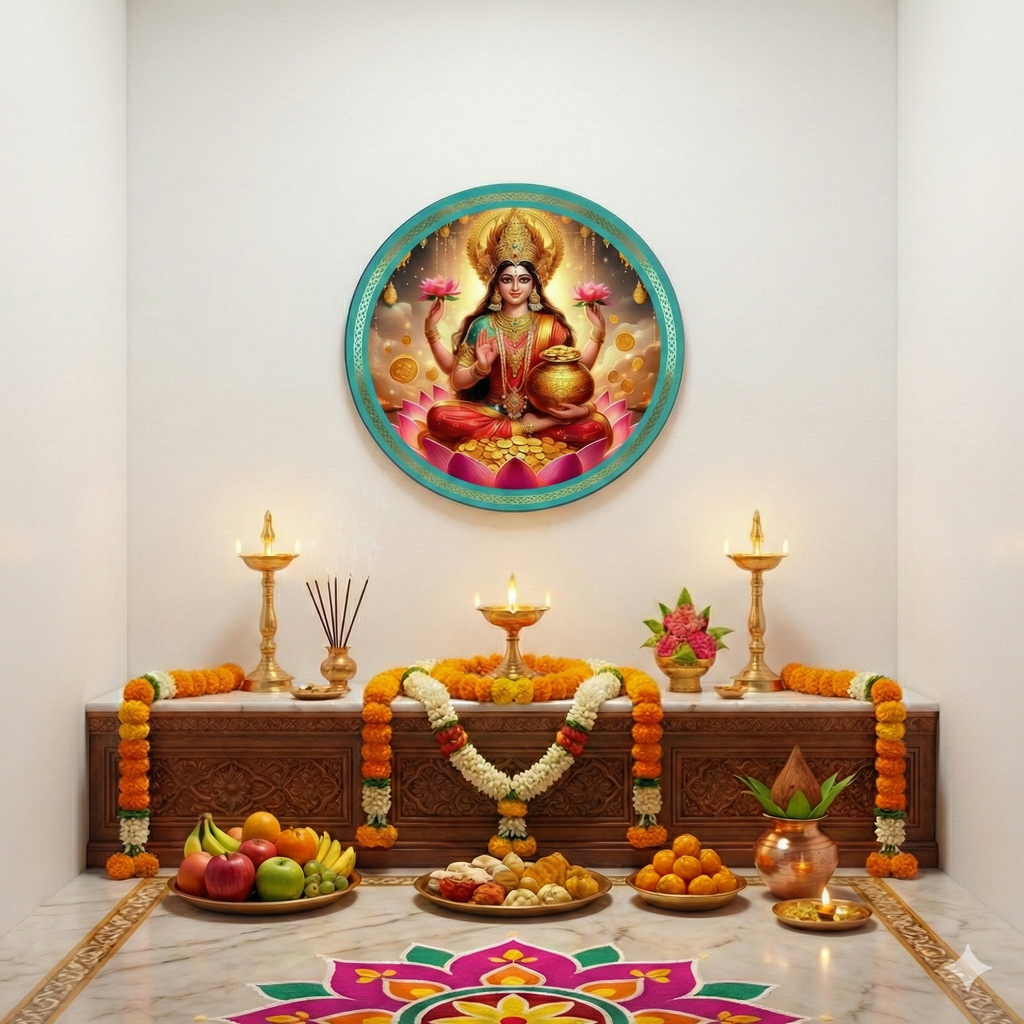 Laxmi wall decor closeup detail