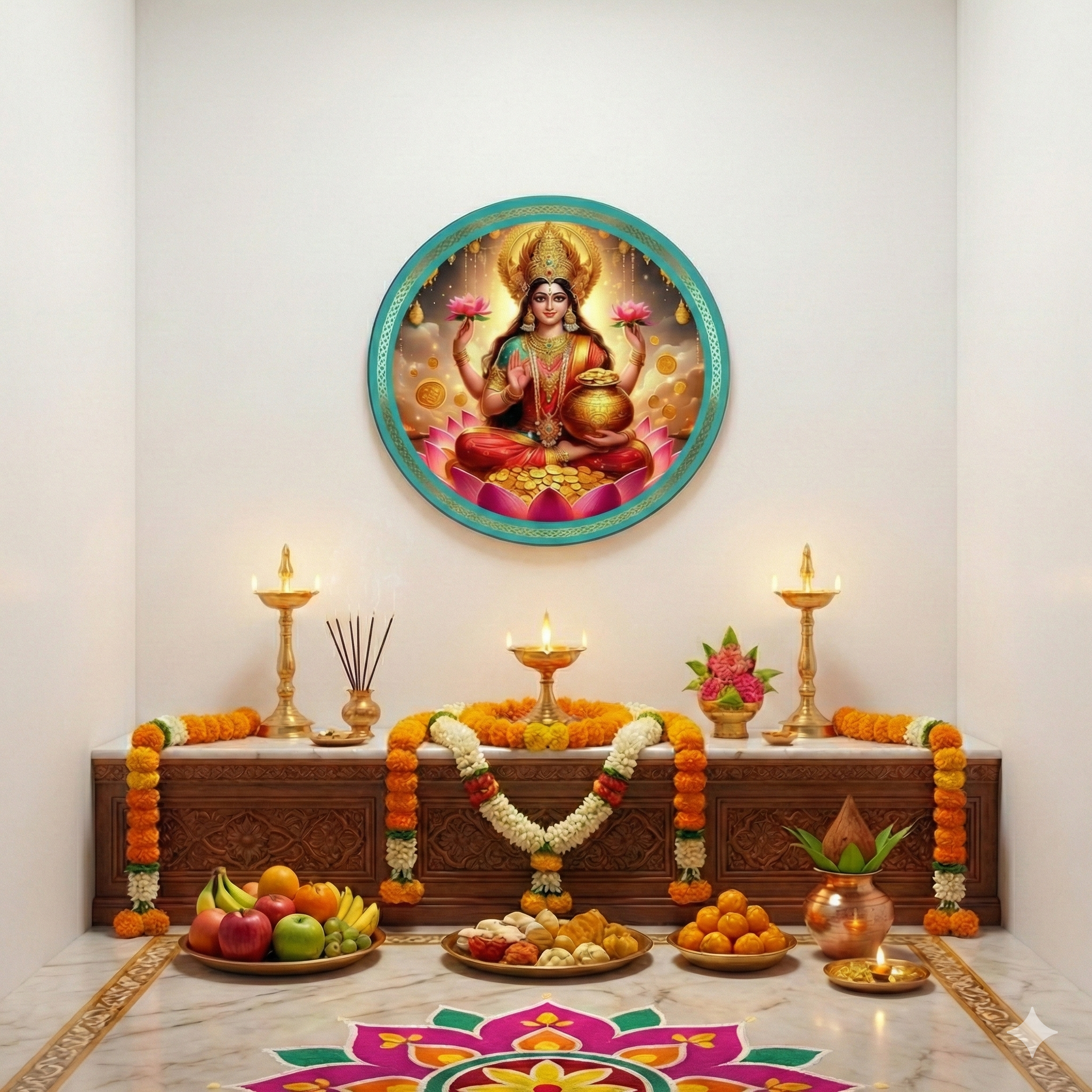 Laxmi wall decor closeup detail