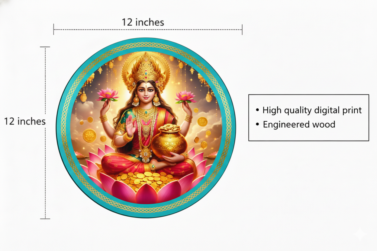 Laxmi wall decor size reference