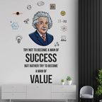 Albert Einstein Motivational Wall Decal Peel and Stick Sticker Inspirational Science Quote for Office and Study Room Wall Art