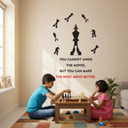 Chess King and Pawn Motivational Wall Decal Peel and Stick Sticker Inspirational Strategy Quote for Office and Study Room Wall Art