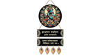 Spiritual Krishna Peacock Wall Decor with mantra | | 12x12 Inches | For Pooja Room/Living Room/Bedroom