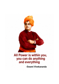 Swami - Vivekananda - Office - Inspirational - Motivational - Quotes - Wall Sticker (Vinyl 80 cm x 50 cm)
