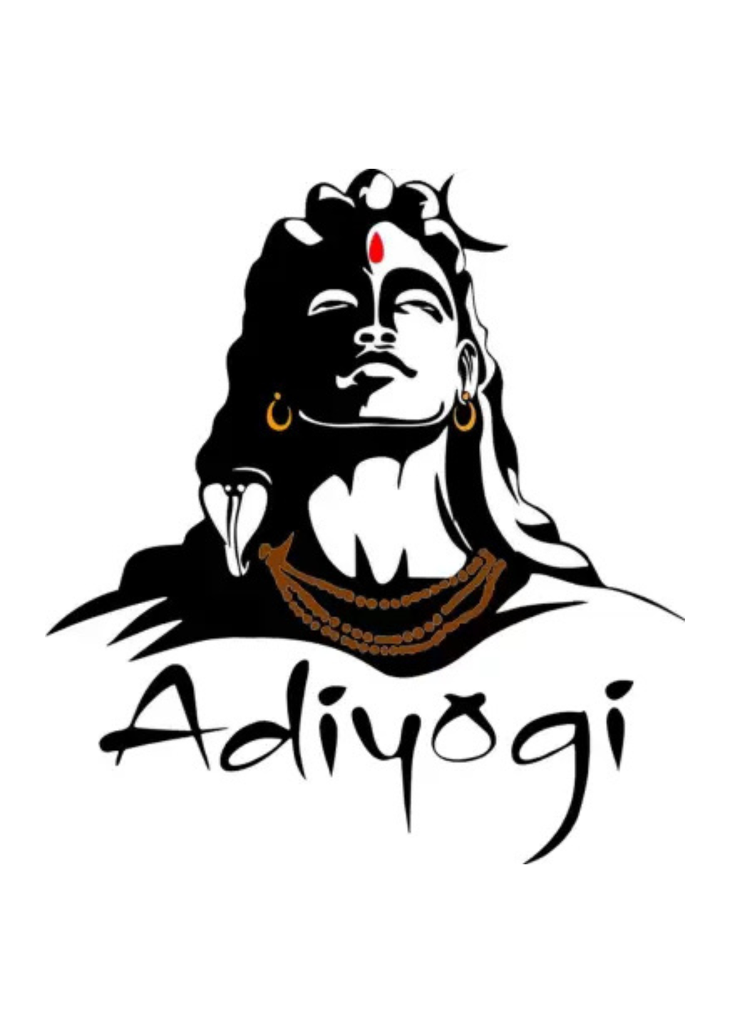 Adiyogi Lord Shiva Wall Decal Peel and Stick Sticker Modern Mahadev Wall Art for Puja Room and Yoga Studio