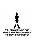 Chess King and Pawn Motivational Wall Decal Peel and Stick Sticker Inspirational Strategy Quote for Office and Study Room Wall Art