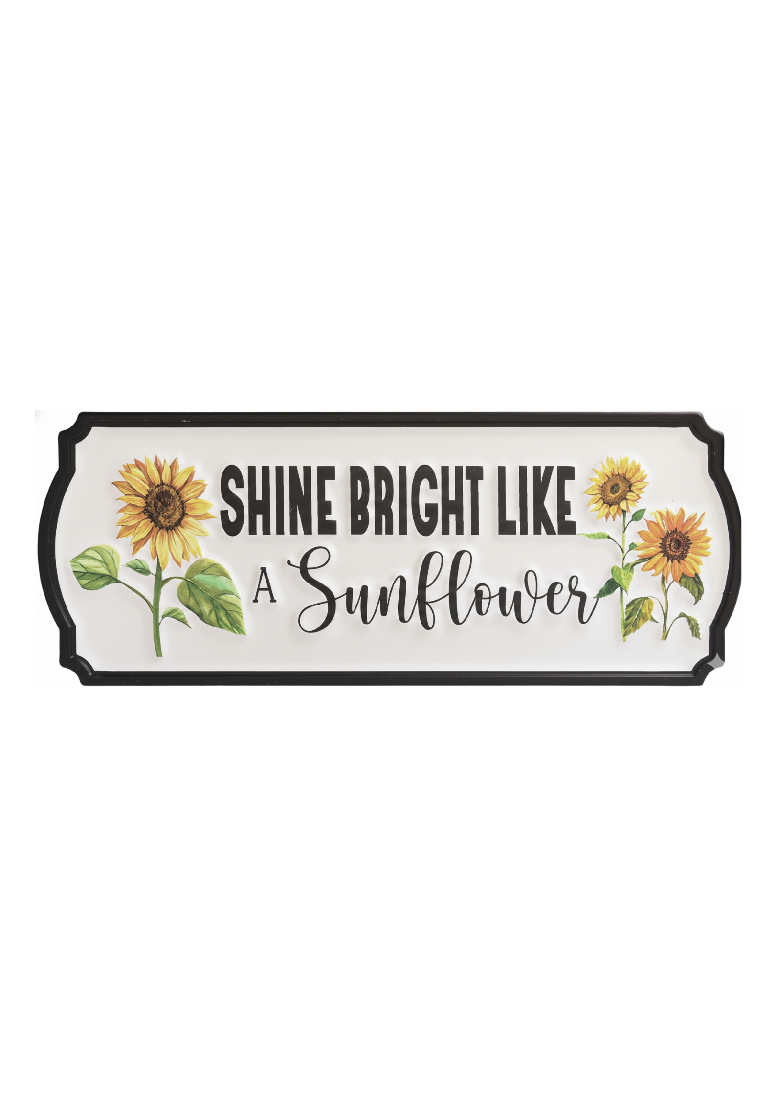 Positive Sunflower Quote Wall Decor | 12x6 Inches | For Living Room/Bedroom/Balcony