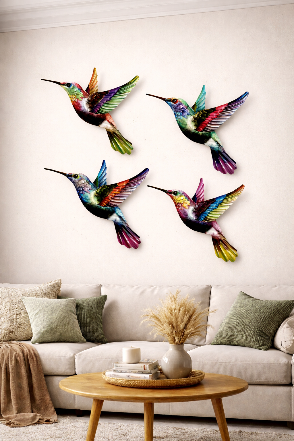 Abstract wall decor angled view