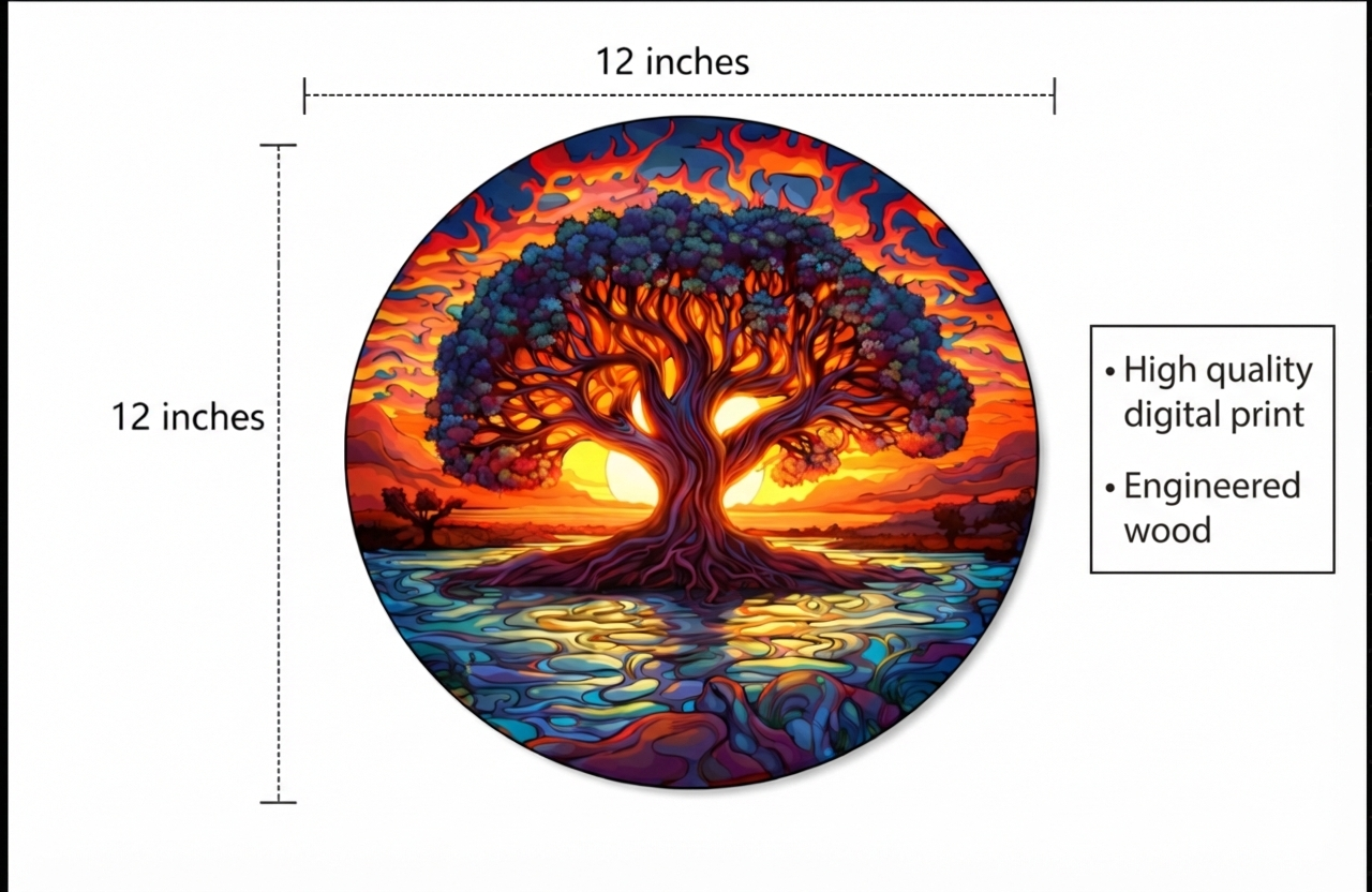 Abstract wall decor size reference