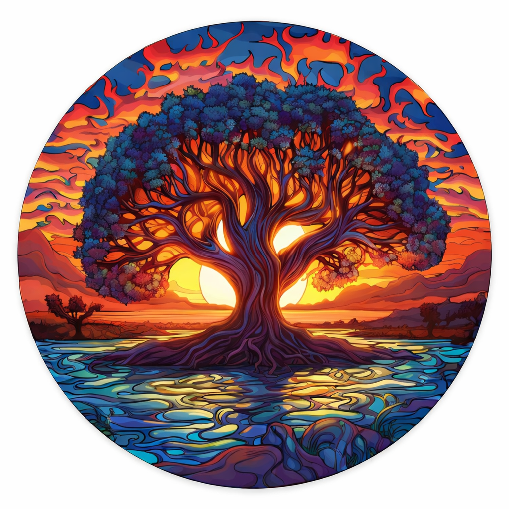 Abstract wall decor 12x12 Multi color