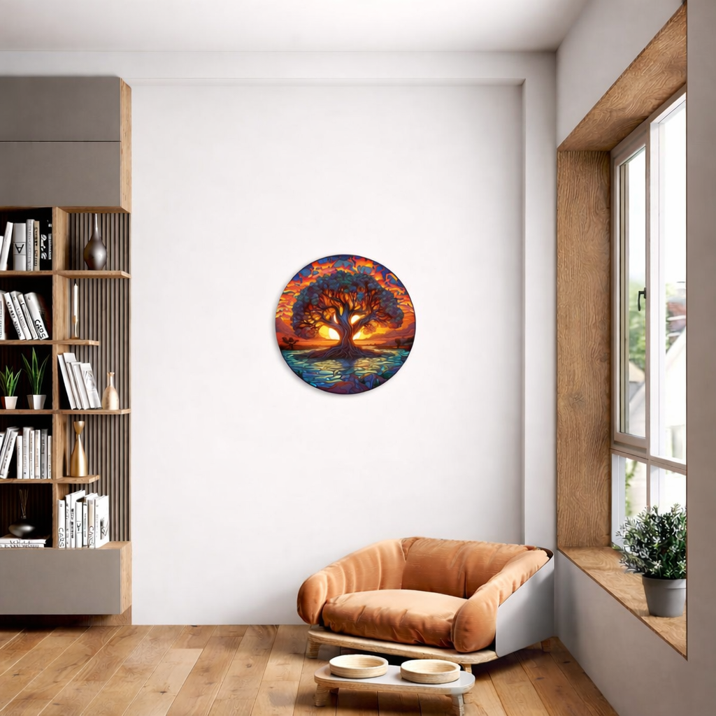 Abstract wall decor displayed in Living room 