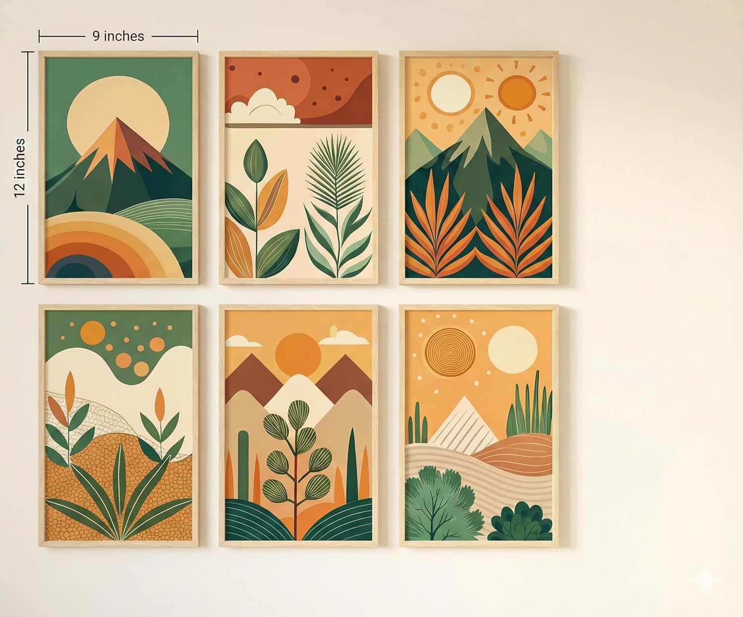 Abstract wall decor size reference