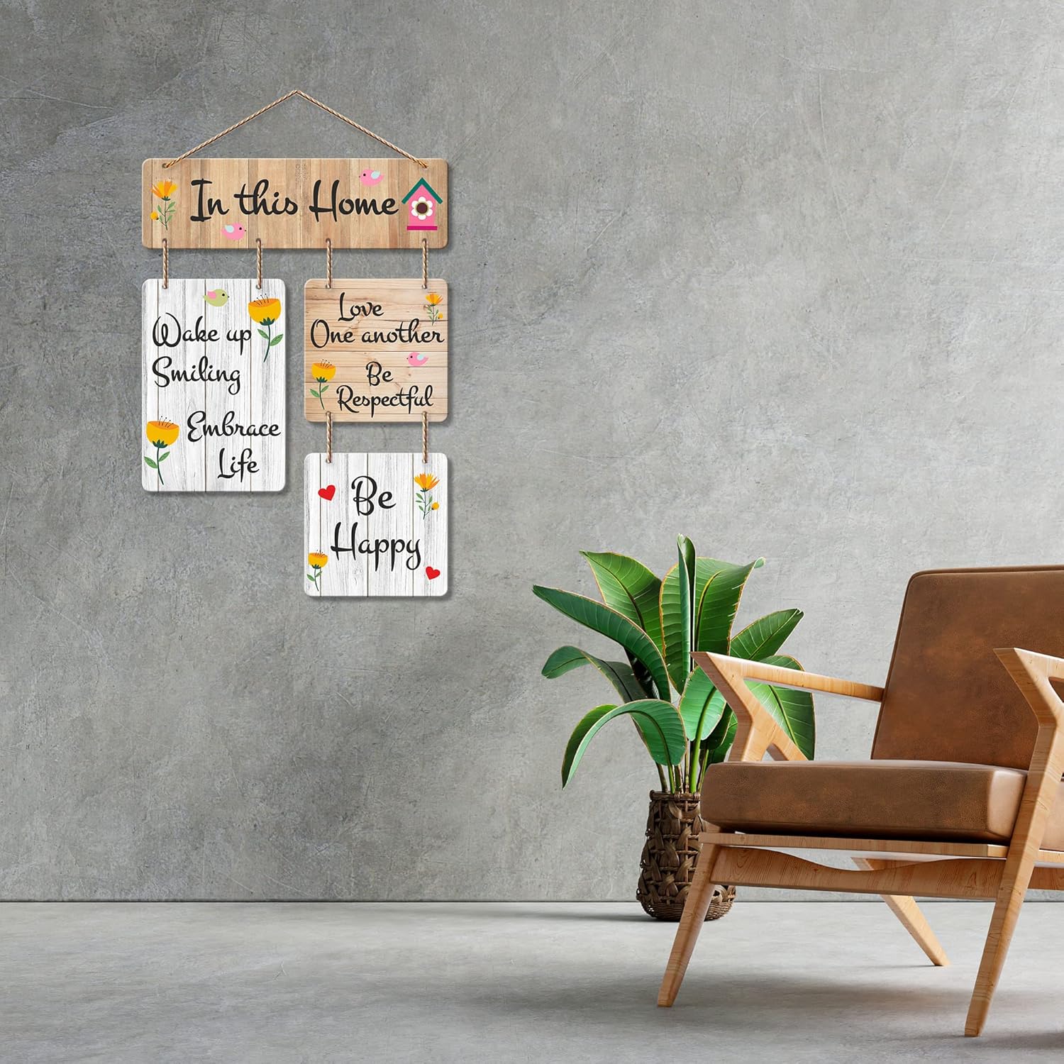 Entrance  wall decor angled view