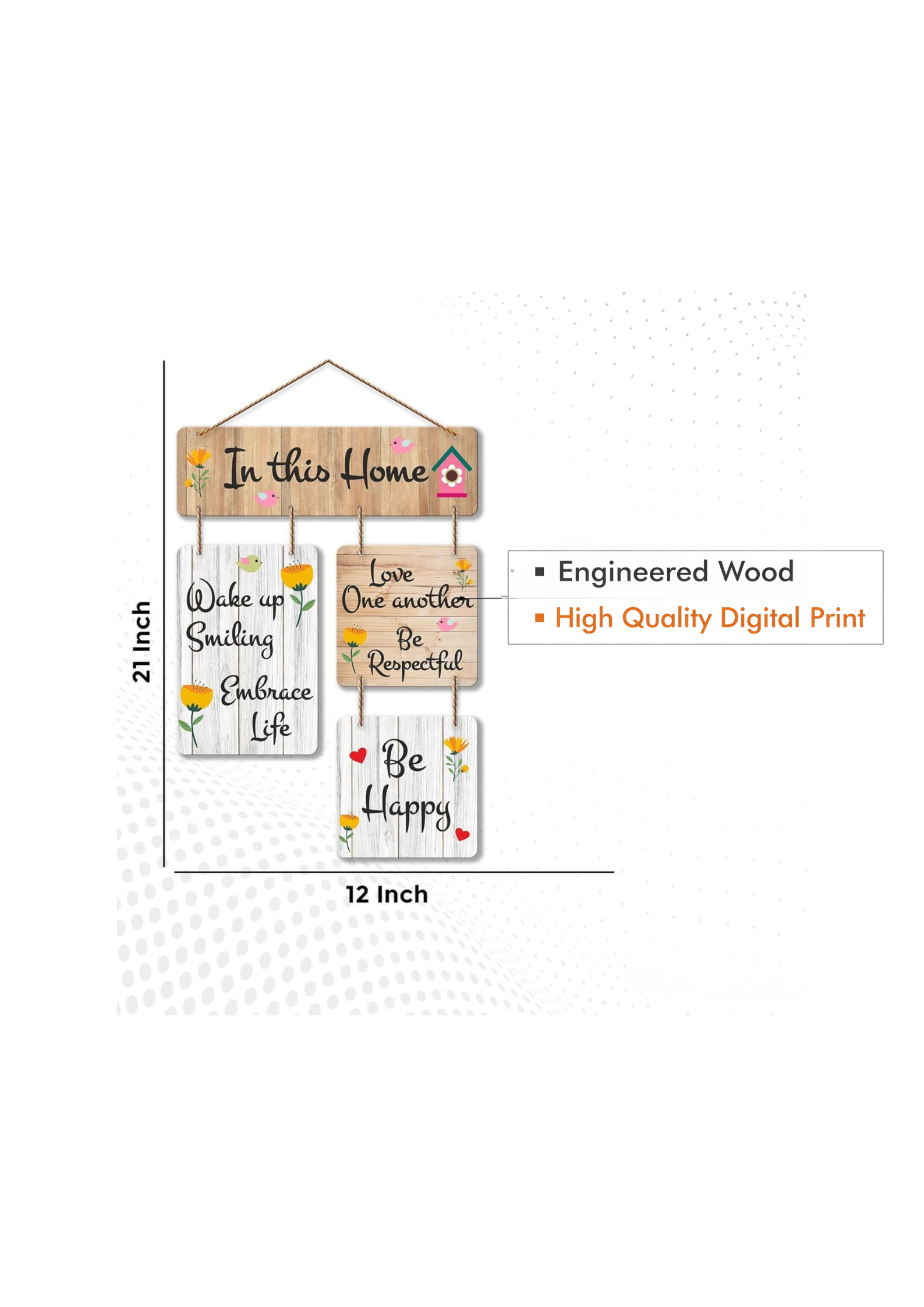 Entrance wall decor size reference