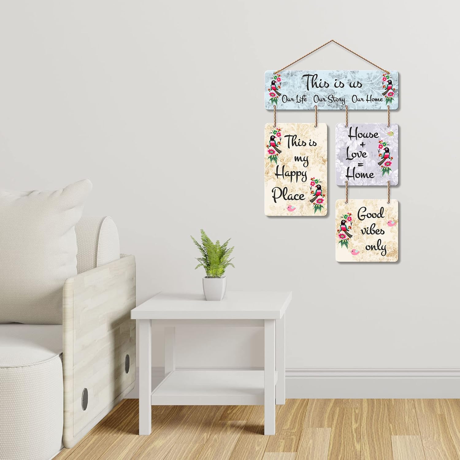 Entrance wall decor closeup detail