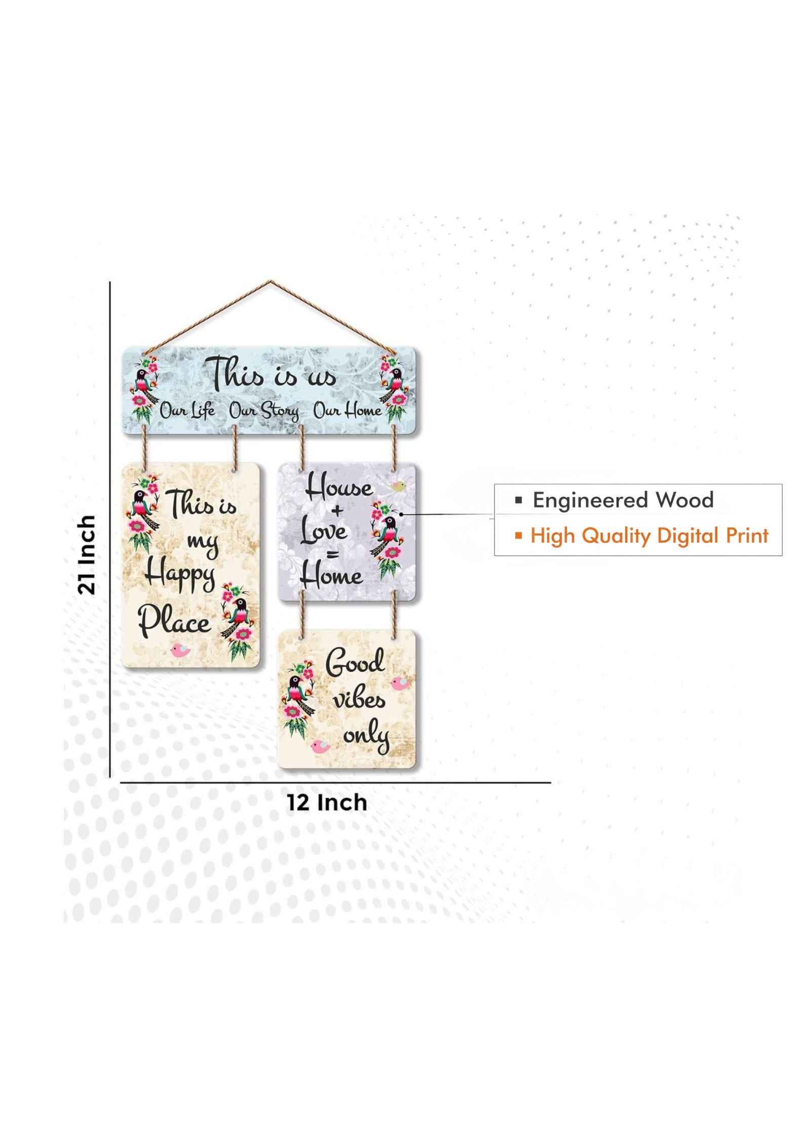 Entrance wall decor size reference