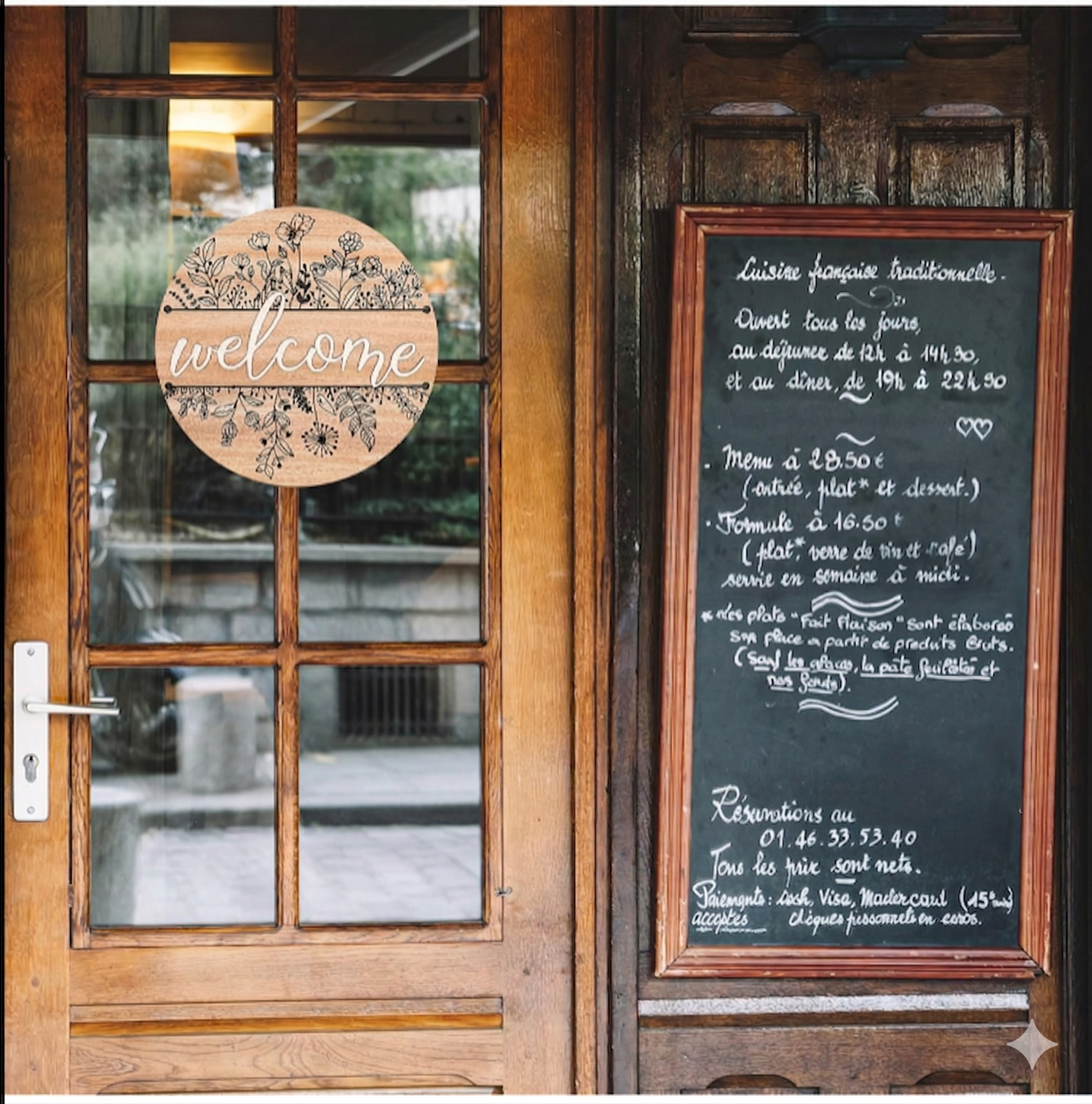 Entrance wall decor angled view