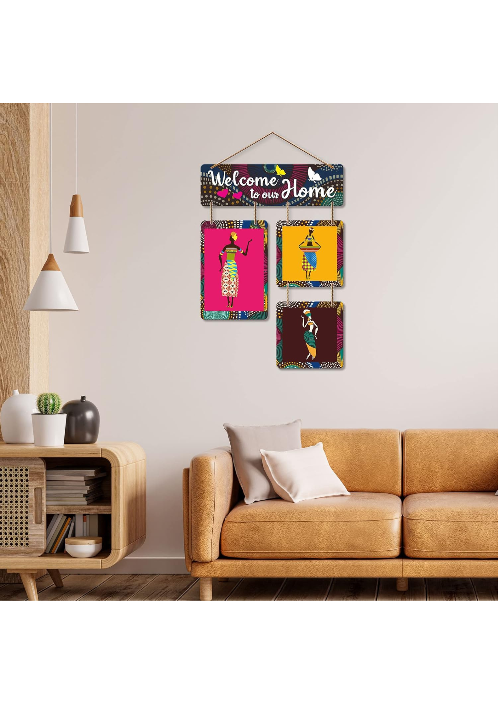 Entrance wall decor closeup detail