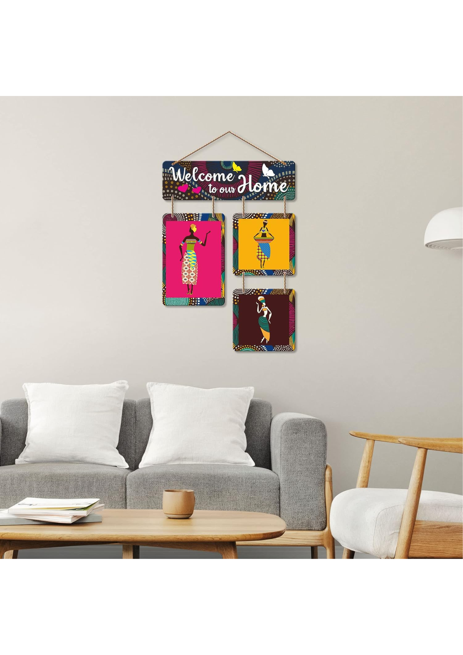 Entrance wall decor displayed in Living Room