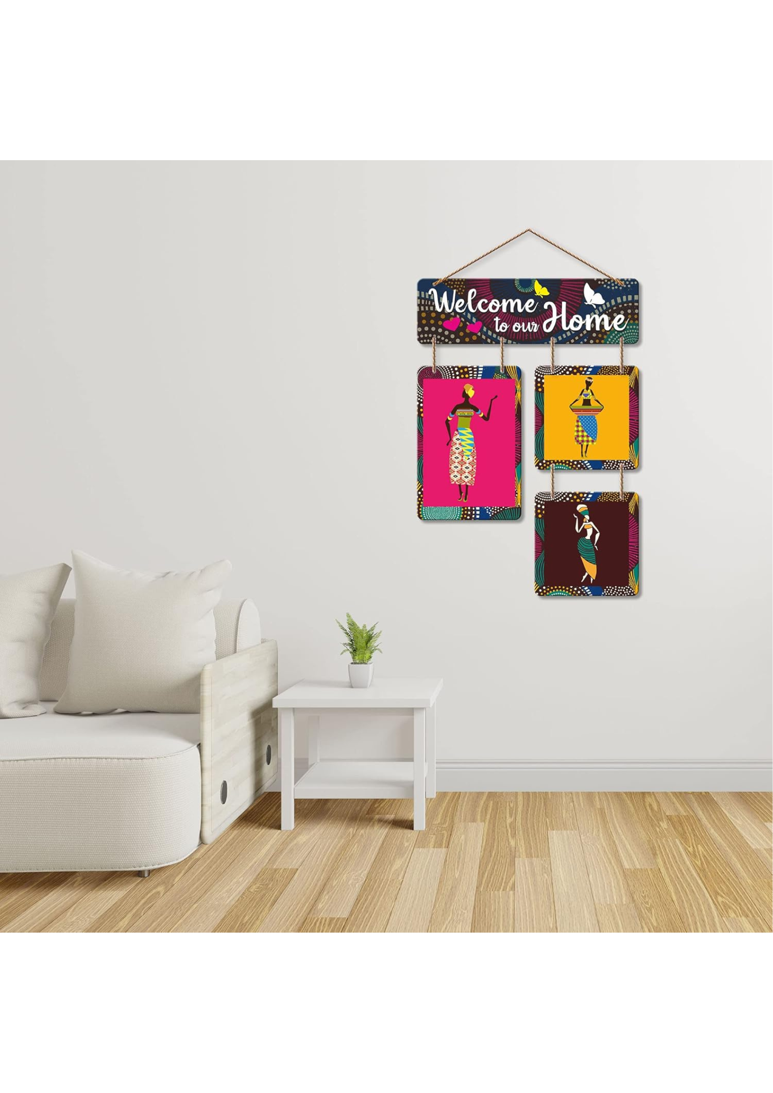 Entrance wall decor displayed in Living Room