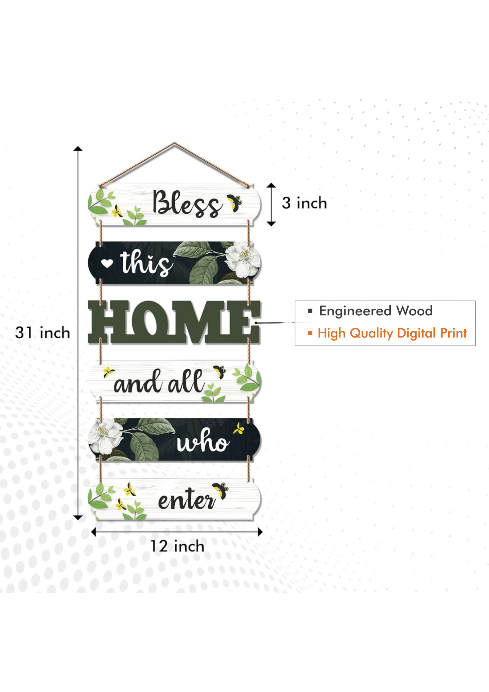 Entrance wall decor size reference