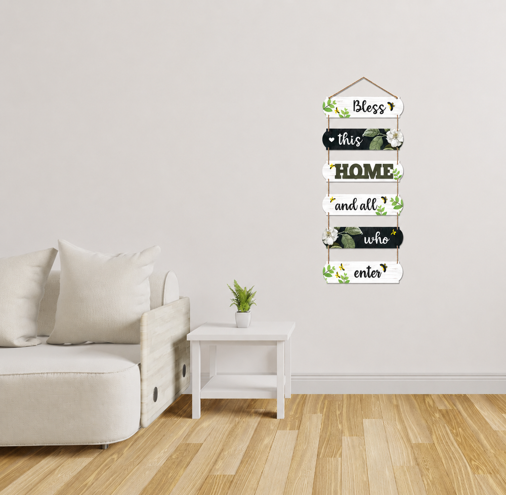 Entrance wall decor displayed in Living Room