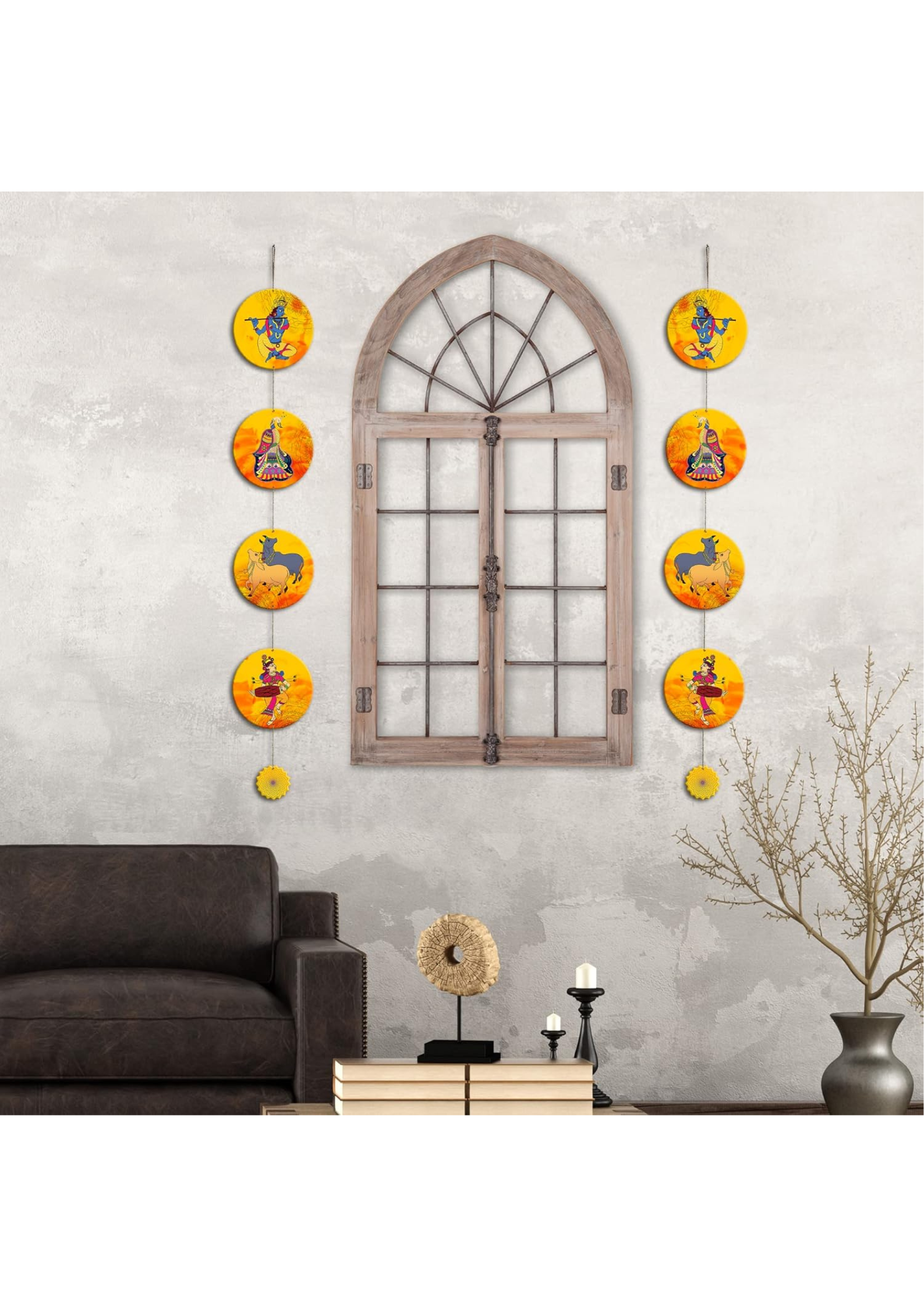 Entrance wall decor closeup detail