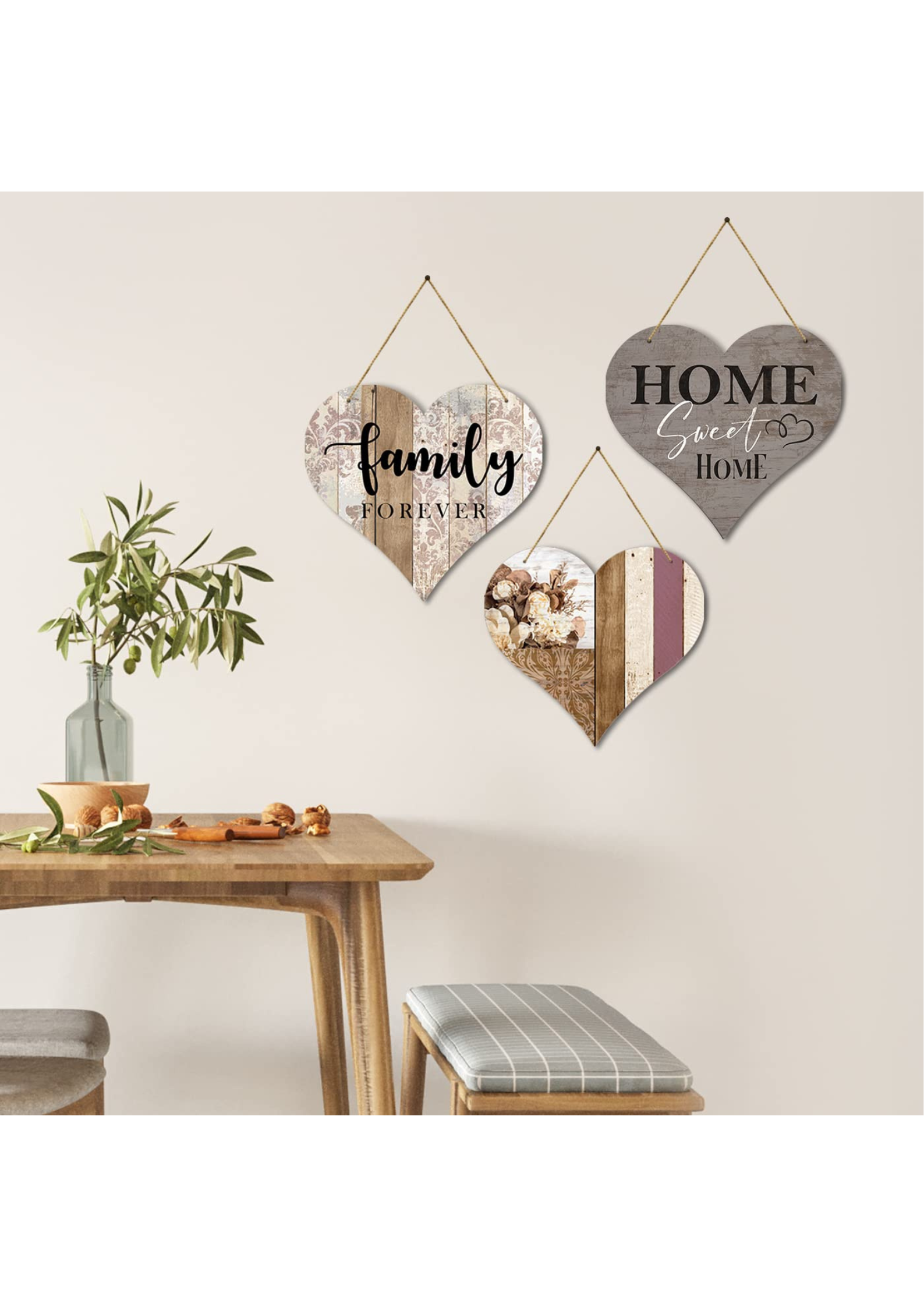 Entrance wall decor angled view