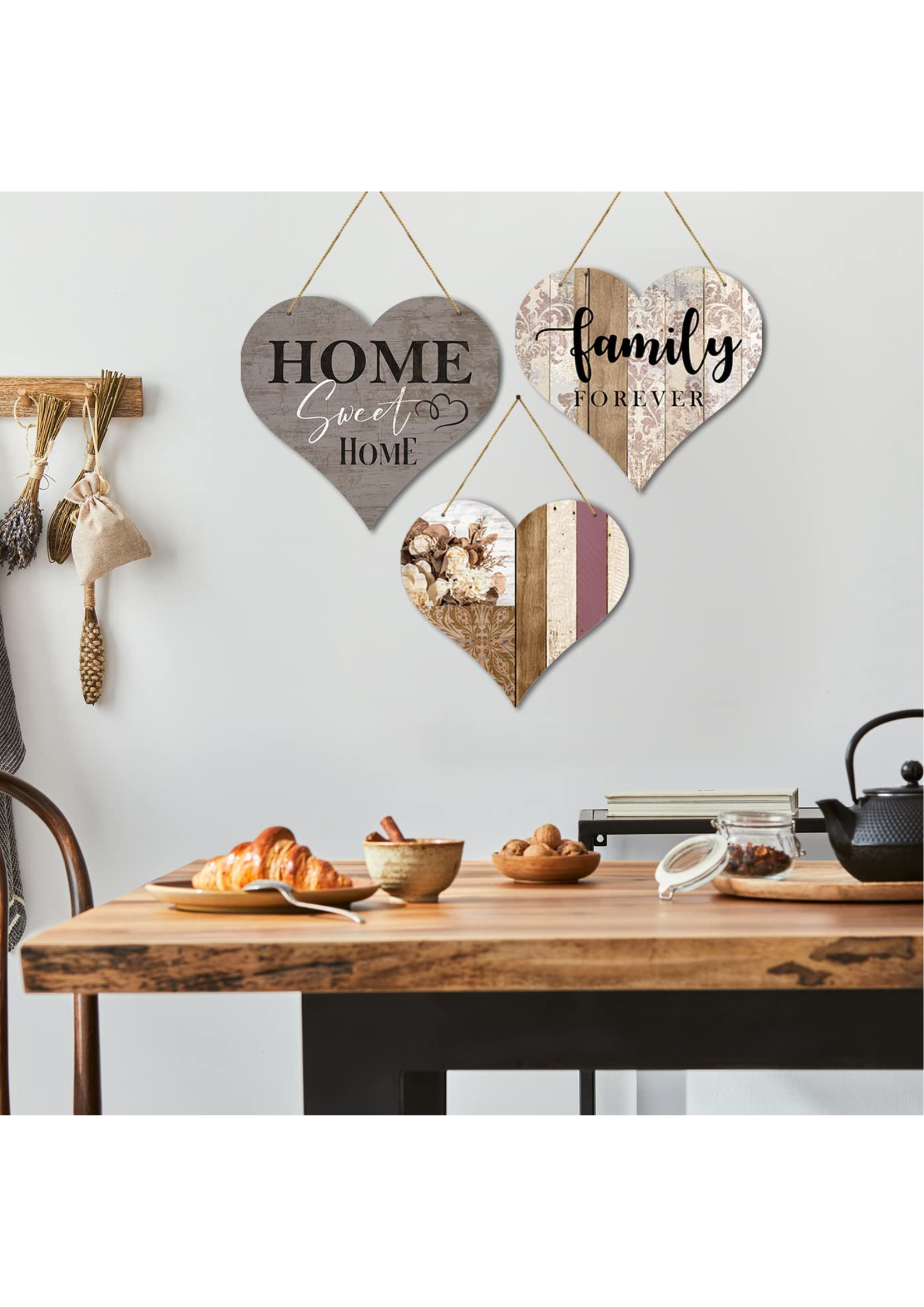 Entrance wall decor angled view