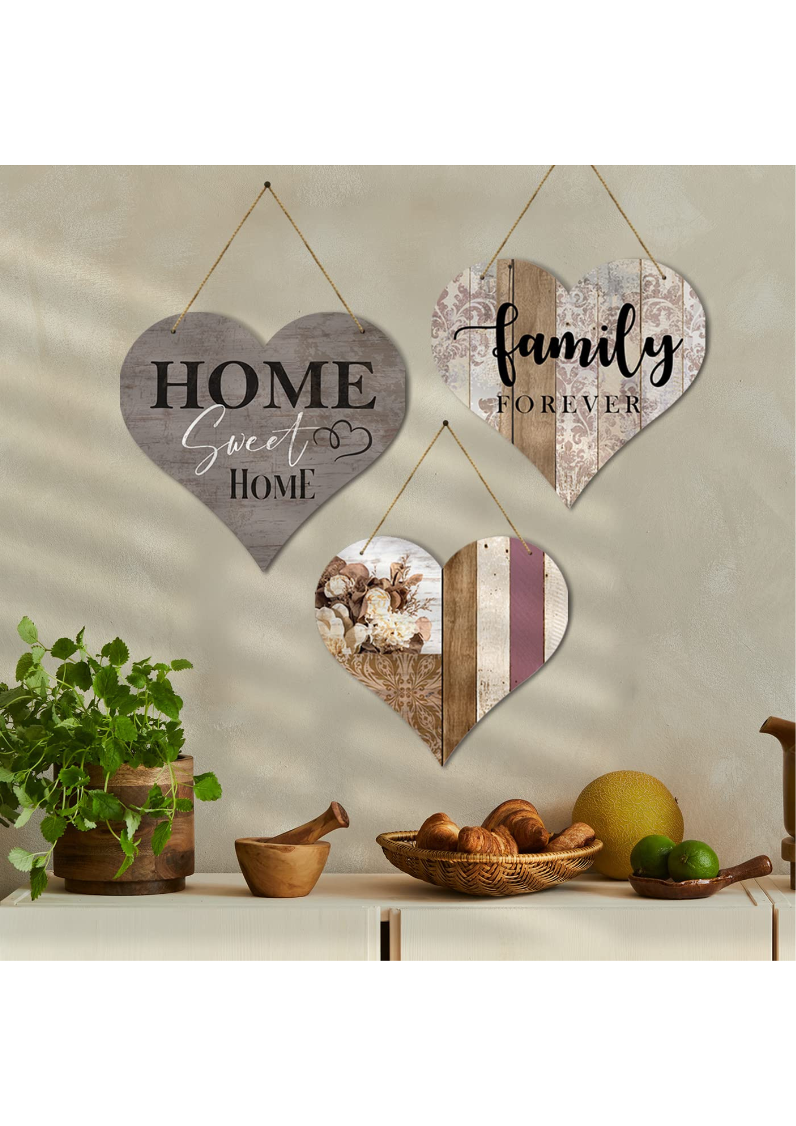 Entrance wall decor closeup detail