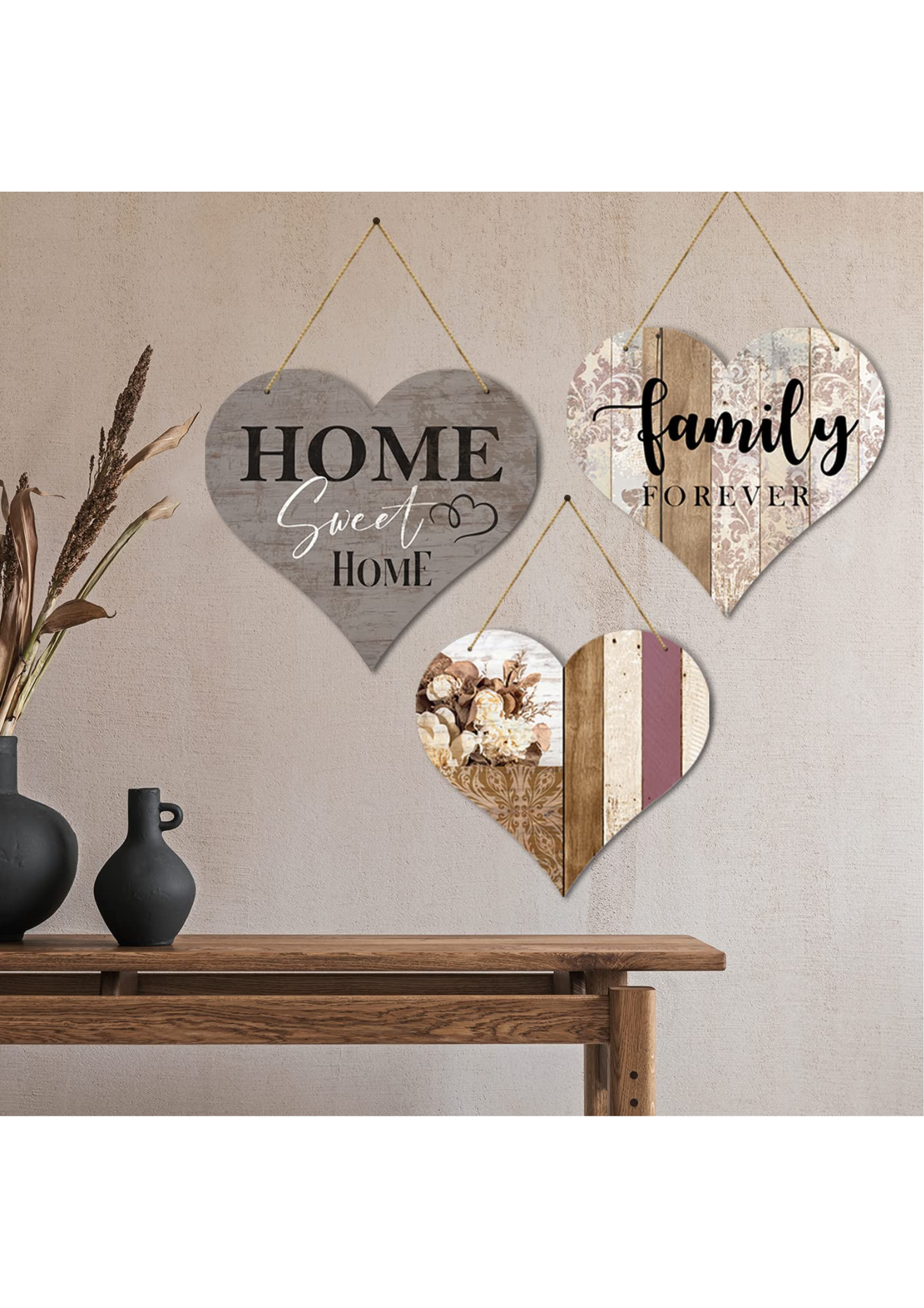 Entrance wall decor displayed in Living Room