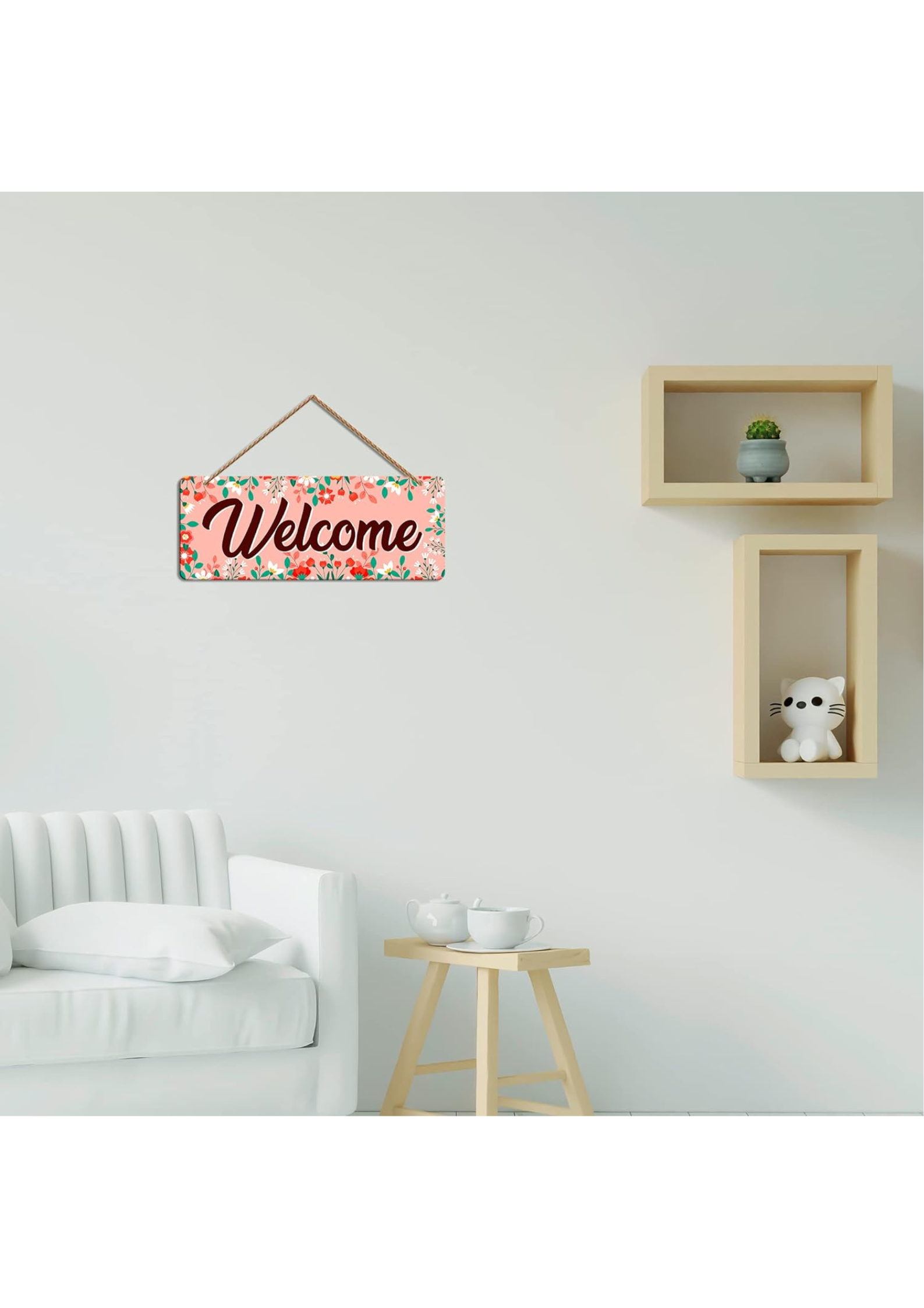 Entrance wall decor displayed in Living Room