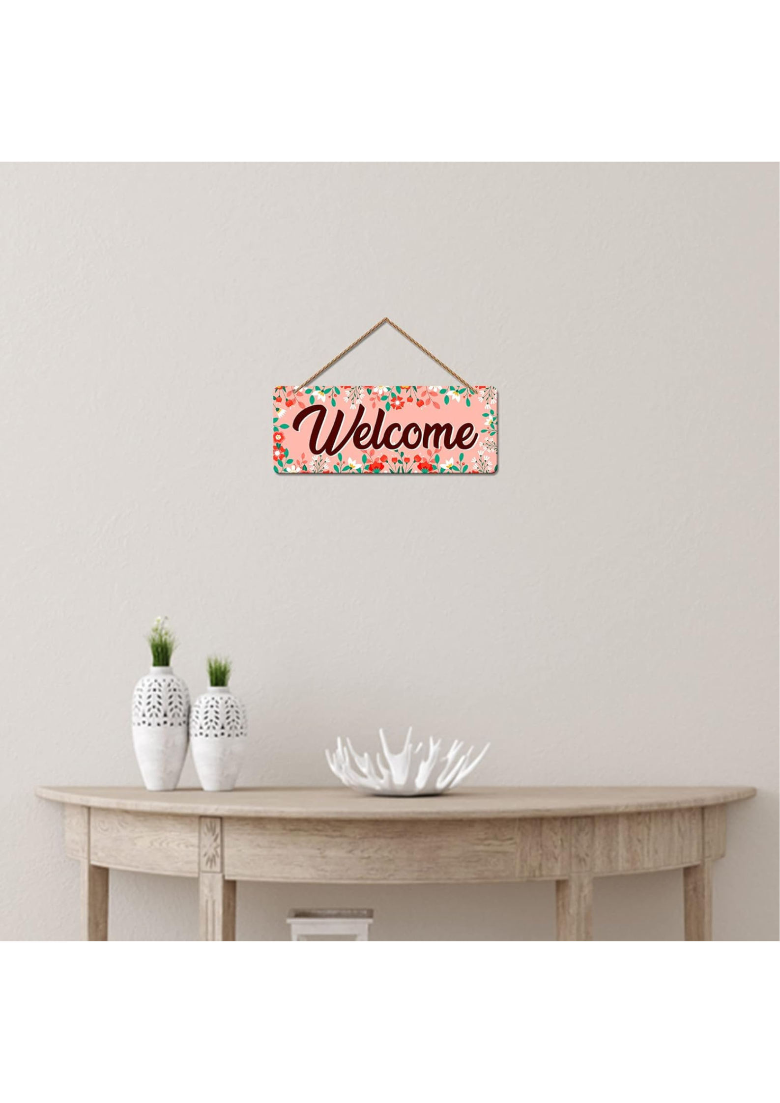 Entrance wall decor displayed in Living Room