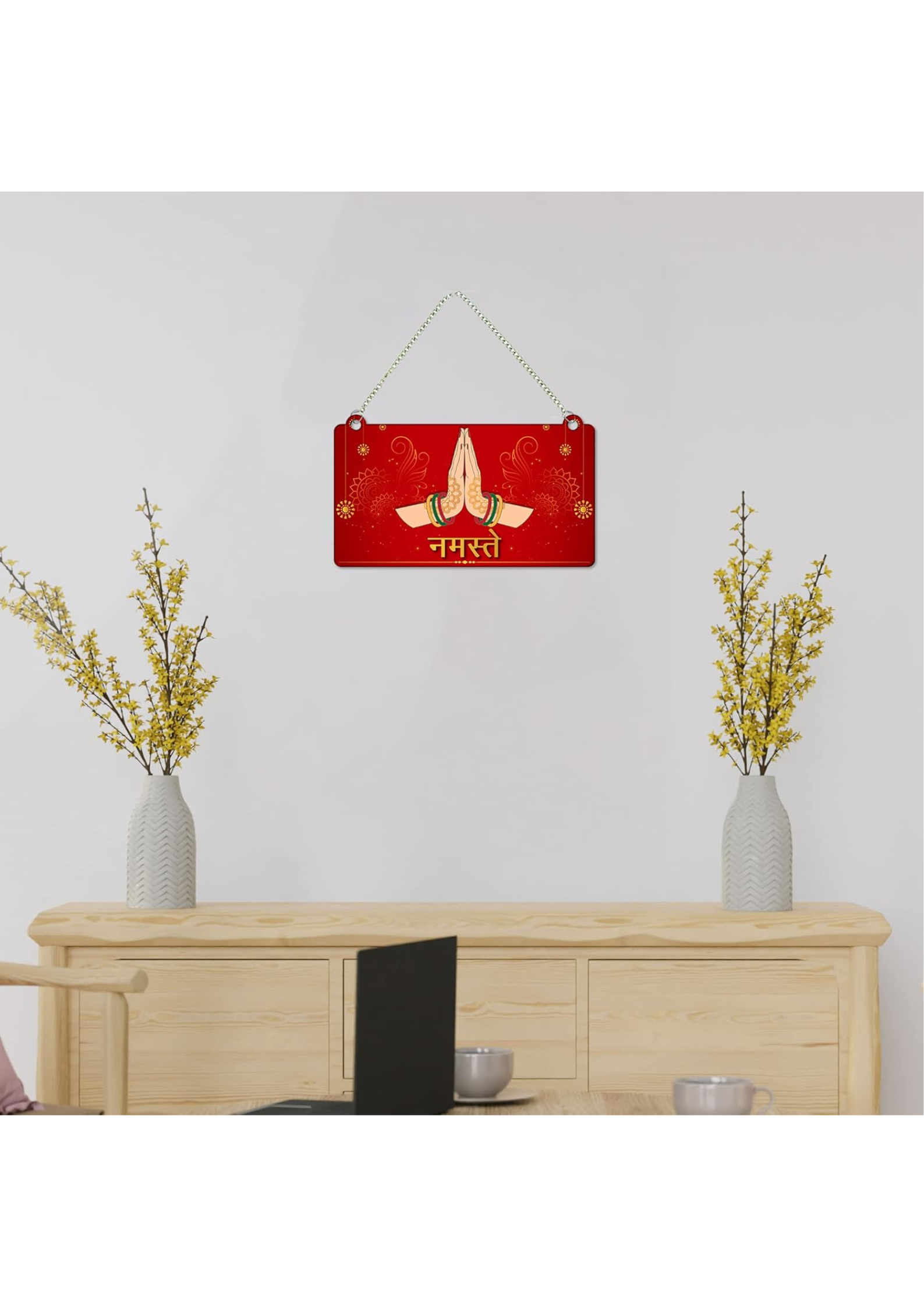 Entrance wall decor displayed in Living Room