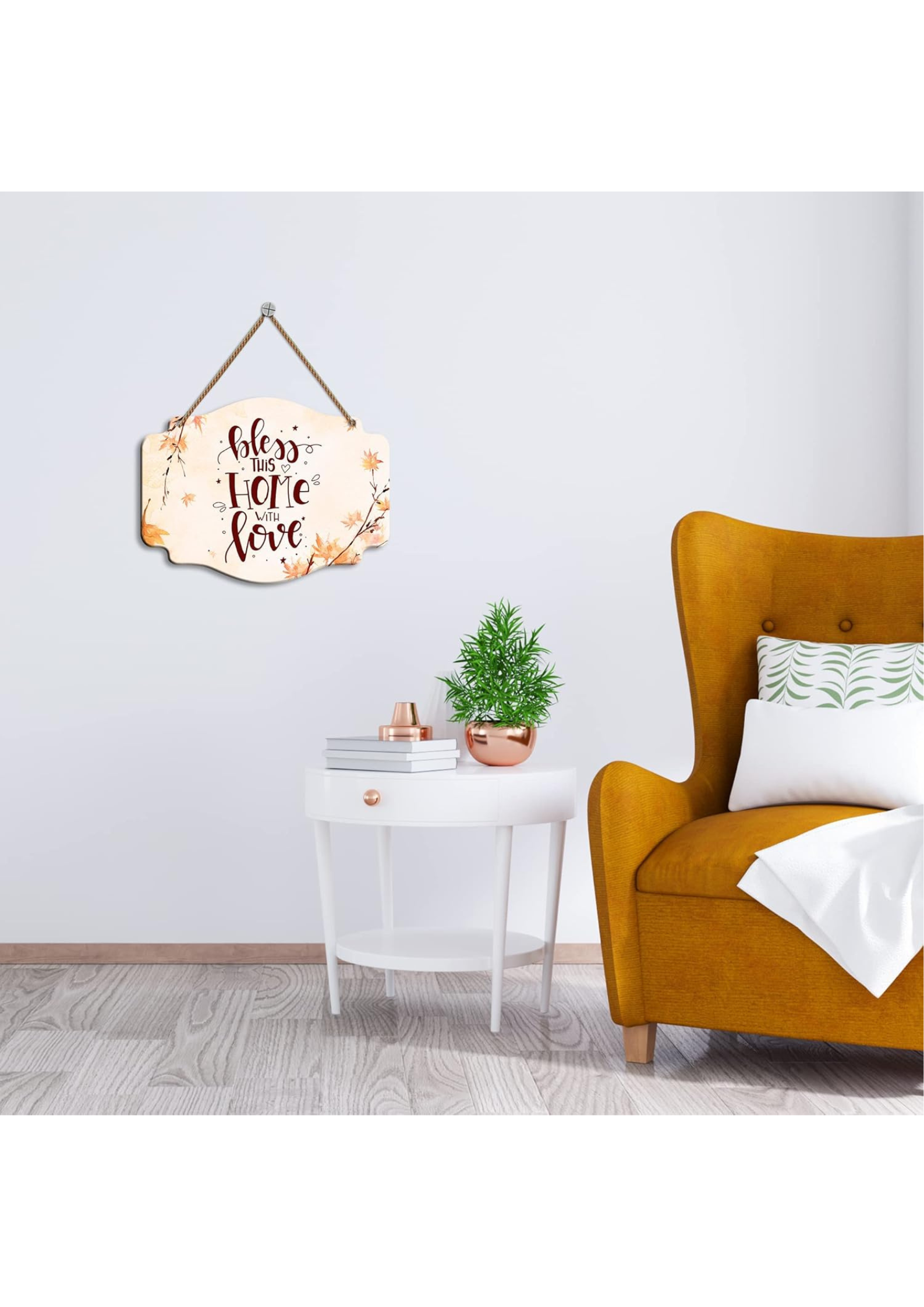 Entrance wall decor displayed in Living Room