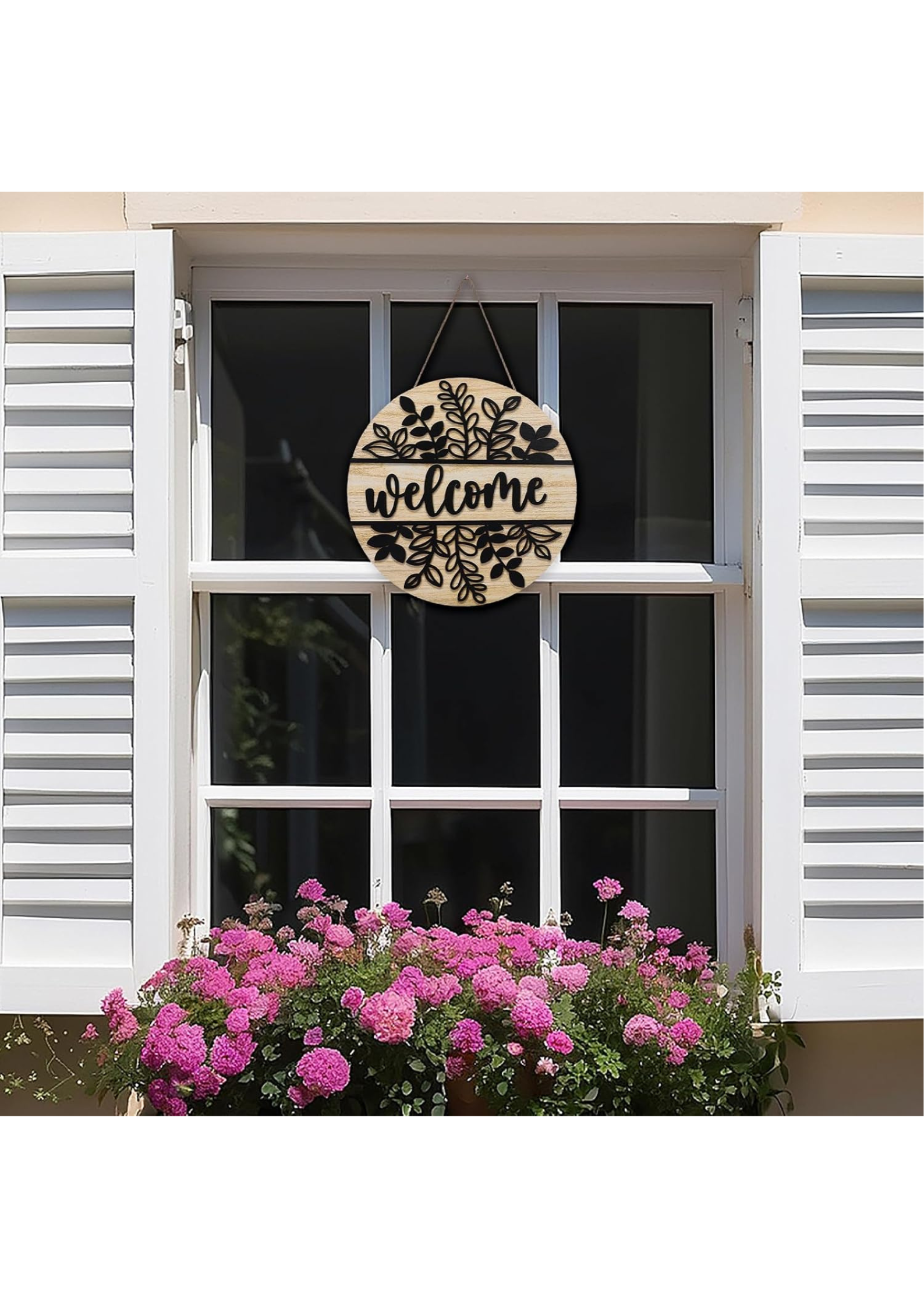 Entrance wall decor closeup detail